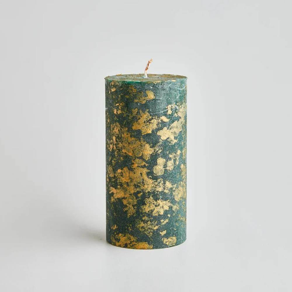 St Eval Marbled Pillar Candle